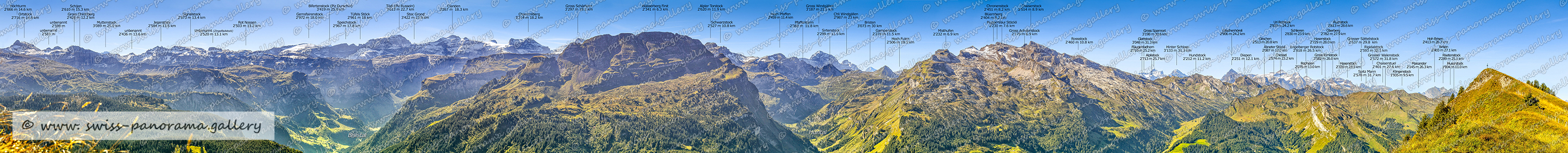 Beschriftetes Alpenpanorama Hoch Ybrig, Hoch-Ybrig , Kanton Schwyz, Schweizer Alpenpanorama, labelled mountain panorames from Switzerland,  swiss-panorama.galler, swiss panorama, Schweizer Bergpanorame, Swiss Alps, swiss panorama gallery, Natur Panorama Sihlsee, Schwyzer Alpenpanorama,  Rossstock 2'460 m 10.8 km, Grosser Walenstock 2'572 m 31.8 km, Maisander 2'145 m 26.3 km, Hoh Brisen 2'413 m 26.7 km, Brisen 2'403 m 27.1 km, Huserstock 1'904 m 11.0 km, Risetenstock 2'289 m 25.1 km, Gitschenhöreli 2'906 m 24.2 km, Uri Rotstock 2'929 m 24.2 km, Chessel 2'574 m 22.7 km, Schlieren 2'830 m 23.9 km, Gitschen 2'513 m 20.8 kmn Äbneter Stöckli 2087 m 12.0 km, Ruchstock 2'813 m 28.6 km, Gross Rimistock 2'582 m 26.0 km, Hasenstock 2729 m 28.0 km, Hasenstöck 2'720 m 28.5 km, Rophaien 2'078 m 13.0 km, Klingenstock 1'935 m 9.5 km, Oberberg 2'782 m 27.9 km, Glattstock 3'048 m 31.3 km, Fläugenfadhorn 2'710 m 25.2 km, Alplistock 2'713 m 25.7 km, Gross Spannort, Hinter Schloss 3'133 m 31.3 km, Engelberger Rotstock 2'818 m 26.5 kmHundstock 2'212 m 11.2 km, Diepen 2'251 m 12.1 km, Grosser Sättelistock 2'637 m 29.8  km, Spitz Mann 2'578 m 31.7 km, Rigidalstock 2'593 m 32.1 kmChaiserstuel 2'401 m 27.6 km, Chaiserstock 2'514 m 8.9 km, Chronenstock 2'451 m 8.3 km, Blüemberg 2'404 m 8.2 km, Gross Achslenstock 2'175 m 6.9 km, Rupperslaui Stöckli 2'230 m 7.6 km, Misthufen 2'232 m 6.9 km, Chli Windgällen 2'987 m 23 km, Hoch Pfaffen, Bristen 3'073 m 30 km, Gamperstock 2'274 m 11.5 km, Hoch Fulen 2'506 m 19.5 km, Gross Windgällen 3'187 m 21.5 km, Wasserberg First 2'341 m 6.3 km, Pfaffentürm 2'368 m  11.8 km, Sirtenstock 2'299 m 11.5 km, Alpler Torstock 2'620 m 11.9 km, Schwarzstock 2'527 m 10.8 km, Gross Schärhorn 3'297 19.1 km, Chammliberg 3'214 m 18.2 km, Clariden 3'267 m  18.3 km, Tödi (Piz Russein) 3'613 m 22.7 km, Stoc Grond 3'422 m 23.8 km, Bifertenstock (Piz Durschin) 3'419 m 25.0 km, Gemsfairenstock 2'972 m 18.0 km, Tüfels Stöck 2'961 m 18 km, Speichstock 2'967 m 17.8 km, Signalstock2'573 m 13.4 km, Unbenannt Zingelfadstock 2'520 m 14.3 km, Rot Nossen 2'503 m 13.2 km,  Jegerstöck 2'584 m 13.5 km, Muttenstock 2659 3'089 m 26.7 km, Schijen 2'610 m 15.3 km, Gross Chilchberg 2'426 m 13.2 km, Höchturm 2'666 m 14.6 km, Ortstock 2'716 m 15.8 km,
