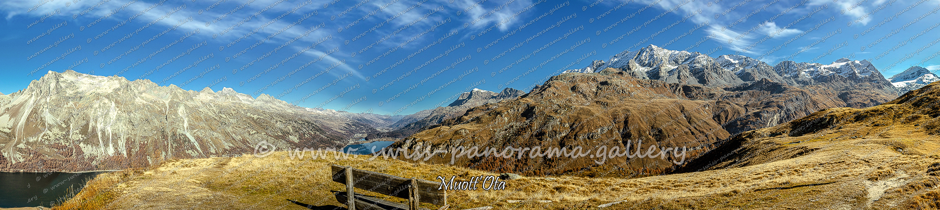 Panorama von Muott Ota Oberengadin Val Fex