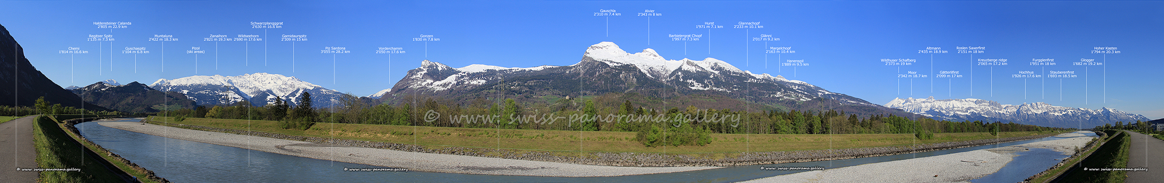 Switzerland panorama Rheintal