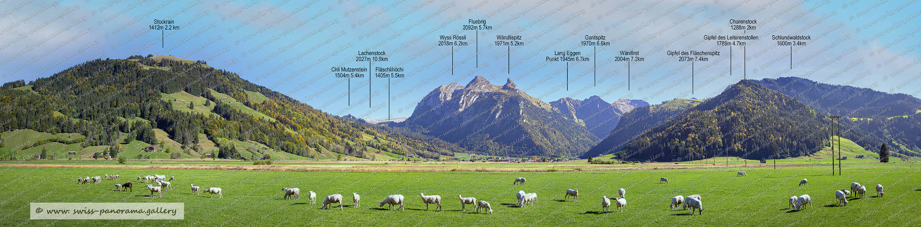 Beschriftetes Alpenpanorama vom Schwanderturm, Kanton Schwyz, Schweizer Alpenpanorama, labelled mountain panorames from Switzerland, Gross Aubrig 1695m 9.9km, Chli Aubrig 1642m 8.7km, Bülhöchi 1425m 6.9km, Wändlispitz 1971m 12.7km, Gipfel Vrenelisgärtli 2904m 24.6km, Glärnisch 2914m 24.2km, Fluebrig 2092m 12.9km, Wyss Rössli, Turner 2068m 13.5km, Ruchen 2901m 23.4km, Silberen 2318m 19.7km, Bös Fulen 2802m 24km, Fulberg 1934m 14.6km, Wänifirst 2004m 14.8km, Gantspitz 1970m 14.2km, Sattelchopf 1316m 5.5km, Lang Eggen Punkt 1945m 13.8km, Bockmattli 1932m 15.8km, Leiterenstollen 1789m 12.4km, Chöpfenberg 1879m 16.1km, Schlundwaldstock 1600m 11.1km, Fläschenspitz 2073m 15.2km, Tierberg 1932m 16.6km, Hoch Hund 2215m 16.6km, Biet 1965m 13.1km, Amselspitz 1491m 5.9km, Gross Mythen 1898m, Klein Mythen & Haggenspitz 1811m, Windwurf  1397m 5.1km, Nüsellstück 1478m 7.4km, Nüsellstück 1478m 7.4km, Horn 1517m 9.2km, Chli Amslen 1399m 5.1km, Freiherrenberg 1110 m, Bögliegg 1551m 6.6km, Druesberg 2282m 16.3km, Fidlisbach 1919m 13.2km, Schlundwaldstock 1600m 11.1km, swiss-panorama.galler, swiss panorama, Schweizer Bergpanorame, Swiss Alps, swiss panorama gallery, Natur Panorama Sihlsee, Schwyzer Alpenpanorama,